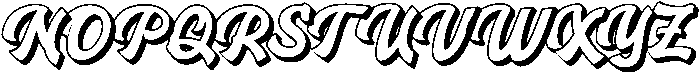 Hansley Hamelin Extrude Regular otf (400) Font UPPERCASE