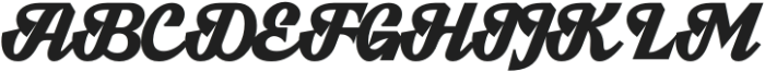 Hanstoc Script Bold otf (700) Font UPPERCASE