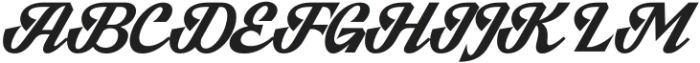 Hanstoc Script Italic otf (400) Font UPPERCASE