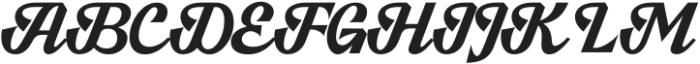 Hanstoc Script Regular otf (400) Font UPPERCASE