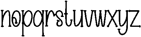 Happines Regular otf (400) Font LOWERCASE