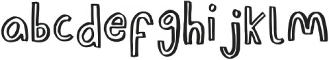 Happiness Outline Regular otf (400) Font LOWERCASE