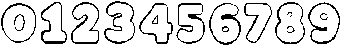 Happy Bold Outline Regular otf (700) Font OTHER CHARS