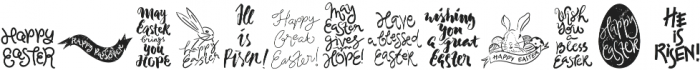 Happy Easter Dingbats  otf (400) Font UPPERCASE