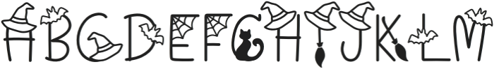 Happy Spooky Regular otf (400) Font UPPERCASE