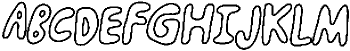 Happy To Be Here - outline clean Regular otf (400) Font UPPERCASE