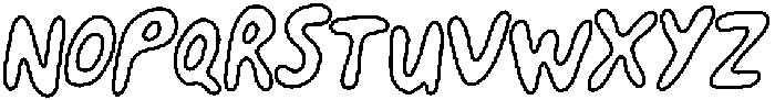 Happy To Be Here - outline clean Regular otf (400) Font UPPERCASE