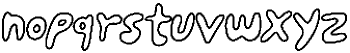 Happy To Be Here - outline clean Regular otf (400) Font LOWERCASE