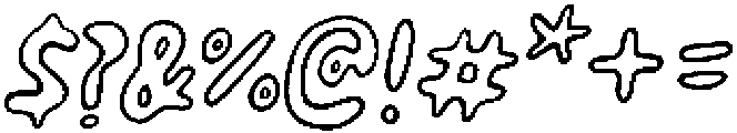 Happy To Be Here - outline rough Regular otf (400) Font OTHER CHARS