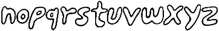 Happy To Be Here - outline rough Regular otf (400) Font LOWERCASE
