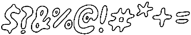 Happy To Be Here - outline thin Regular otf (100) Font OTHER CHARS