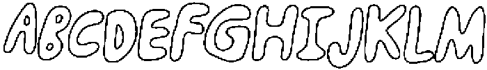 Happy To Be Here - outline thin Regular otf (100) Font UPPERCASE