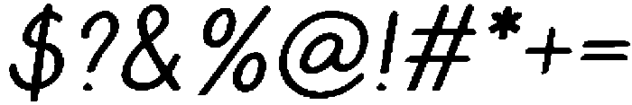 HappyDoodle Italic otf (400) Font OTHER CHARS