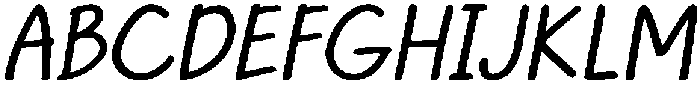 HappyDoodle Italic otf (400) Font UPPERCASE