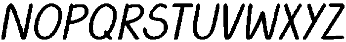 HappyDoodle Italic otf (400) Font UPPERCASE