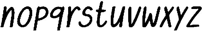 HappyDoodle Italic otf (400) Font LOWERCASE