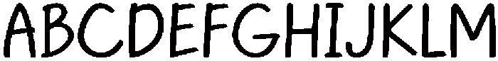 HappyDoodle Regular otf (400) Font UPPERCASE