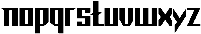 Hardline Regular otf (400) Font LOWERCASE