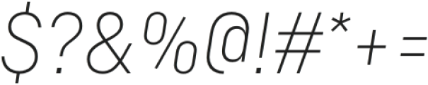 Hardren Extralight Italic otf (200) Font OTHER CHARS