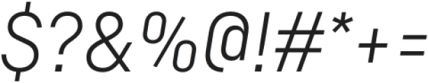 Hardren Light Italic otf (300) Font OTHER CHARS