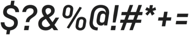 Hardren Medium Italic otf (500) Font OTHER CHARS