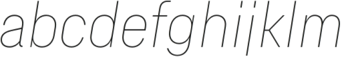 Hardren Thin Italic otf (100) Font LOWERCASE