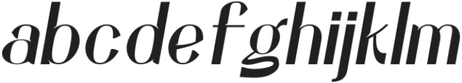 Hareva Thin Italic otf (100) Font LOWERCASE