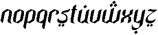 HariRayaArabic-Italic otf (400) Font LOWERCASE