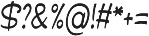 Haribu Condensed Italic otf (400) Font OTHER CHARS