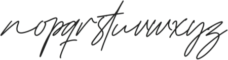 Harington Signature otf (400) Font LOWERCASE