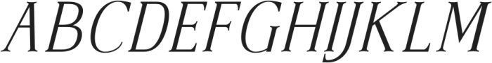 Haritego Italic otf (400) Font UPPERCASE