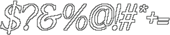 Harnold Pixel Outline otf (400) Font OTHER CHARS