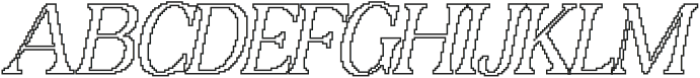Harnold Pixel Outline otf (400) Font UPPERCASE