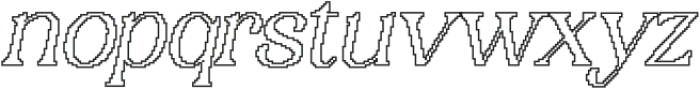 Harnold Pixel Outline otf (400) Font LOWERCASE