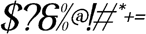Haskovilla Italic otf (400) Font OTHER CHARS
