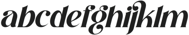 Hatcher Italic otf (400) Font LOWERCASE