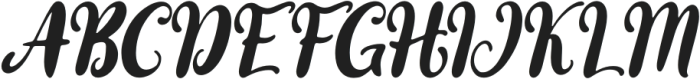 Hattie Italic otf (400) Font UPPERCASE