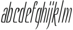 Hautte Thin Italic Extra Condensed otf (100) Font LOWERCASE