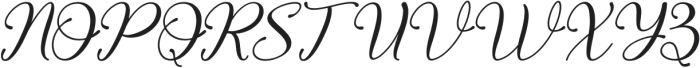 Hay Santa Italic otf (400) Font UPPERCASE