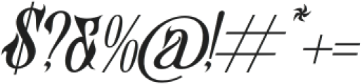 Hazelgen Italic otf (400) Font OTHER CHARS