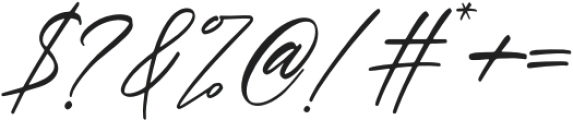 hand script Italic otf (400) Font OTHER CHARS
