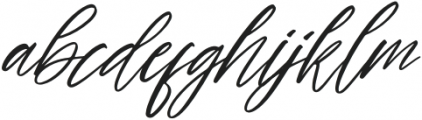 hand script Italic otf (400) Font LOWERCASE