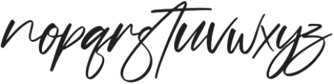 hand script otf (400) Font LOWERCASE