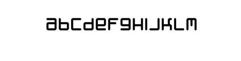 Hacker - Cyber Typeface Font LOWERCASE