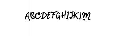 HandsDown.otf Font UPPERCASE