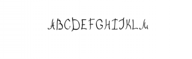 Handwritten Font CGphyAnn Font UPPERCASE
