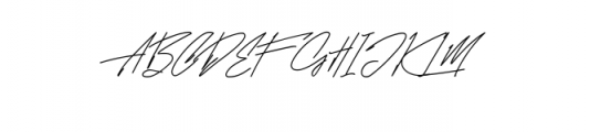 Harris Signature.ttf Font UPPERCASE