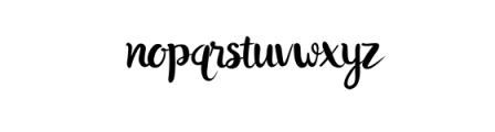 Hayuk Script Font LOWERCASE