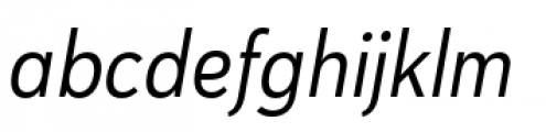 Haboro Sans Condensed Regular Italic Font LOWERCASE