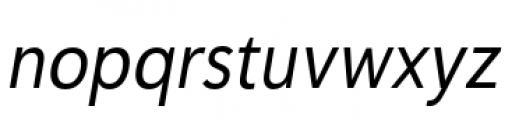 Haboro Sans Condensed Regular Italic Font LOWERCASE